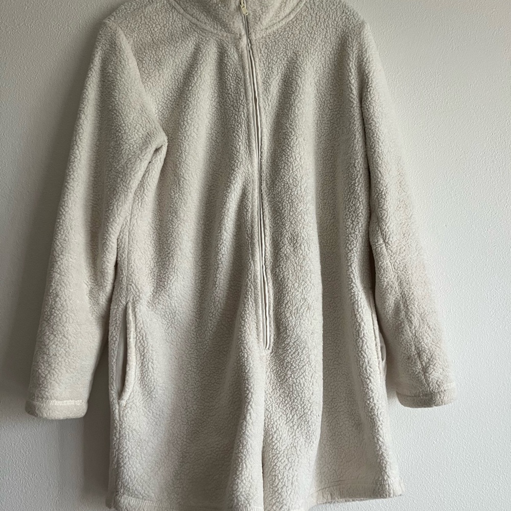 Aerie Cream Teddy Fleece Romper